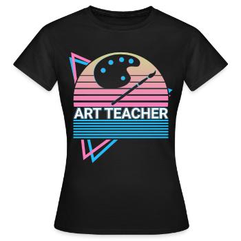 Art Teacher Art Professor Retro - Women's T-Shirt - black - Front - AI Model Female 172 dark (172cm)