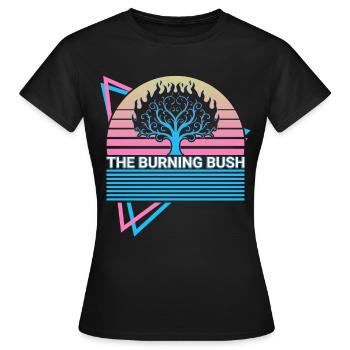 The Burning Thorn Bush Exodus Christian Christian - Women's T-Shirt - black - Front - AI Model Female 172 dark (172cm)