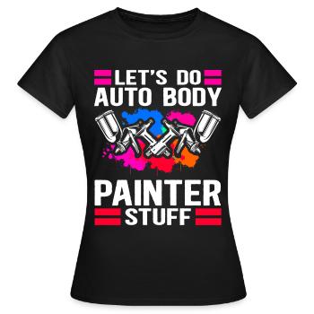 Peintre Véhicule Peintre Airbrush Cadeau - T-shirt Femme - noir - Devant - AI Model Female 172 dark (172cm)