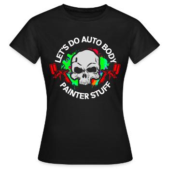 Lackierer | Fahrzeuglackierer Airbrush Geschenk - Frauen T-Shirt - Schwarz - Vorne - AI Model Female 172 dark (172cm)
