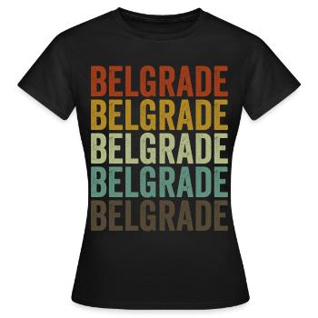 Belgrade Serbie Rétro Vintage - T-shirt Femme - noir - Devant - AI Model Female 172 dark (172cm)
