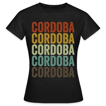 Cordoba Argentine Rétro Vintage - T-shirt Femme - noir - Devant - AI Model Female 172 dark (172cm)