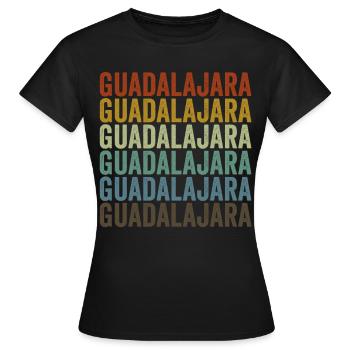 Guadalajara Mexico Retro Vintage - Women's T-Shirt - black - Front - AI Model Female 172 dark (172cm)