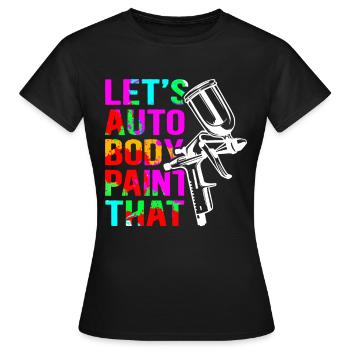 Peintre Airbrush Véhicule Peintre Cadeau - T-shirt Femme - noir - Devant - AI Model Female 172 dark (172cm)