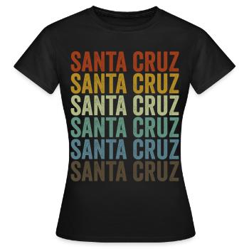 Santa Cruz Bolivie Rétro Vintage - T-shirt Femme - noir - Devant - AI Model Female 172 dark (172cm)