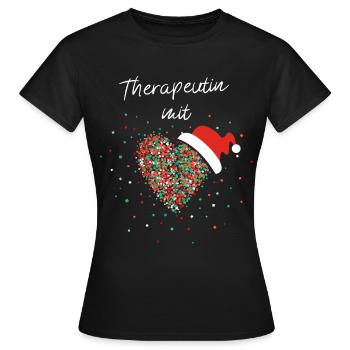 Therapeutin Therapie Psychologin Weihnachtsoutfit - Frauen T-Shirt - Schwarz - Vorne - AI Model Female 172 dark (172cm)