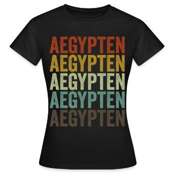 Ägypten Retro Vintage - Frauen T-Shirt - Schwarz - Vorne - AI Model Female 172 dark (172cm)
