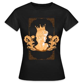 Baroque Aesthetic Statue Of David Dark Academia - Women's T-Shirt - black - Front - AI Model Female 172 dark (172cm)