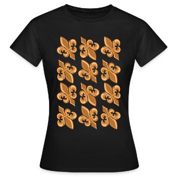 Baroque Aesthetic Symbol Dark Academia - Women's T-Shirt - black - Front - AI Model Female 172 dark (172cm)
