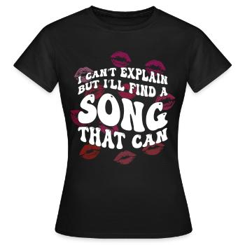 Coquette Esthétique Centre-ville - T-shirt Femme - noir - Devant - AI Model Female 172 dark (172cm)
