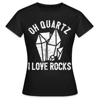 Drôle de géologue à la chasse aux pierres - T-shirt Femme - noir - Devant - AI Model Female 172 dark (172cm)