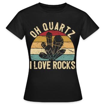 Drôle de géologue à la chasse aux pierres - T-shirt Femme - noir - Devant - AI Model Female 172 dark (172cm)