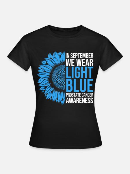 Prostate Cancer Awareness Sunflower - Women's T-Shirt - black