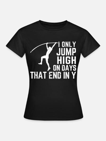 Lustiger Stabhochsprung Stabhochsprung - Frauen T-Shirt - Schwarz