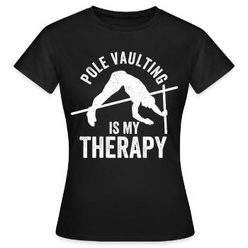 Fun Pole Vault Pole Vault - Women's T-Shirt - black - Front - AI Model Female 172 dark (172cm)