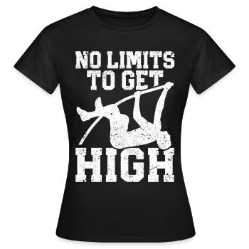 Lustiger Stabhochsprung Stabhochsprung - Frauen T-Shirt - Schwarz - Vorne - AI Model Female 172 dark (172cm)