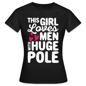 Fun Pole Vault Pole Vault - Women's T-Shirt - black - Front - AI Model Female 172 dark (172cm)