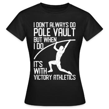 Lustiger Stabhochsprung Stabhochsprung - Frauen T-Shirt - Schwarz - Vorne - AI Model Female 172 dark (172cm)