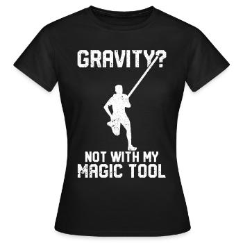 Lustiger Stabhochsprung Stabhochsprung - Frauen T-Shirt - Schwarz - Vorne - AI Model Female 172 dark (172cm)