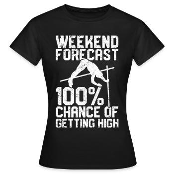 Lustiger Stabhochsprung Stabhochsprung - Frauen T-Shirt - Schwarz - Vorne - AI Model Female 172 dark (172cm)