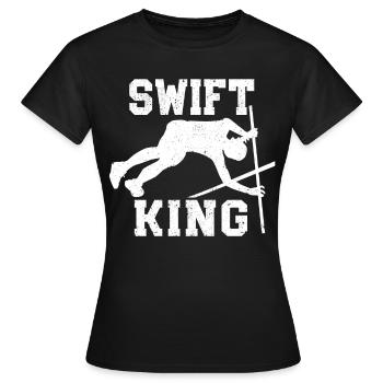 Lustiger Stabhochsprung Stabhochsprung - Frauen T-Shirt - Schwarz - Vorne - AI Model Female 172 dark (172cm)