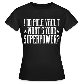 Lustiger Stabhochsprung Stabhochsprung - Frauen T-Shirt - Schwarz - Vorne - AI Model Female 172 dark (172cm)