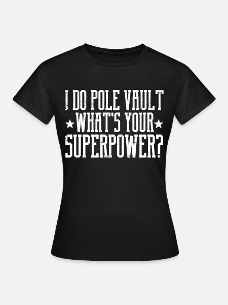 Lustiger Stabhochsprung Stabhochsprung - Frauen T-Shirt - Schwarz