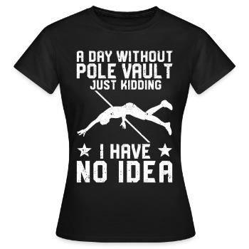 Lustiger Stabhochsprung Stabhochsprung - Frauen T-Shirt - Schwarz - Vorne - AI Model Female 172 dark (172cm)