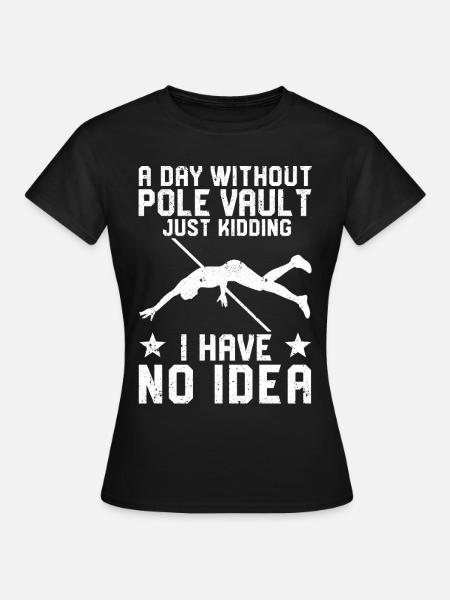 Lustiger Stabhochsprung Stabhochsprung - Frauen T-Shirt - Schwarz