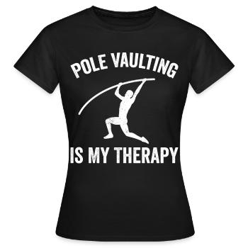Fun Pole Vault Pole Vault - Women's T-Shirt - black - Front - AI Model Female 172 dark (172cm)