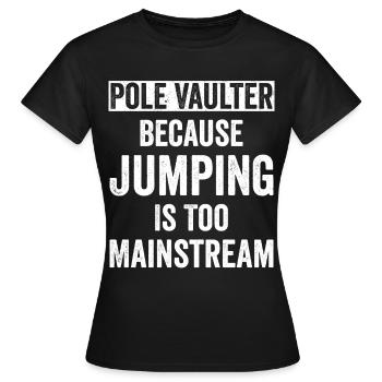 Stabhochsprung - Frauen T-Shirt - Schwarz - Vorne - AI Model Female 172 dark (172cm)