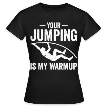 Saut à la perche amusant Saut à la perche - T-shirt Femme - noir - Devant - AI Model Female 172 dark (172cm)