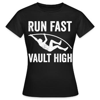 Fun Pole Vault Pole Vault - Women's T-Shirt - black - Front - AI Model Female 172 dark (172cm)