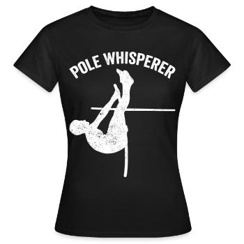 Lustiger Stabhochsprung Stabhochsprung - Frauen T-Shirt - Schwarz - Vorne - AI Model Female 172 dark (172cm)