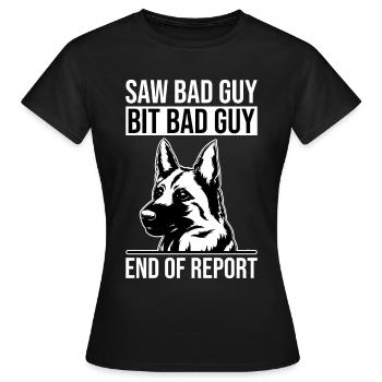 Policier Chien policier - T-shirt Femme - noir - Devant - AI Model Female 172 dark (172cm)