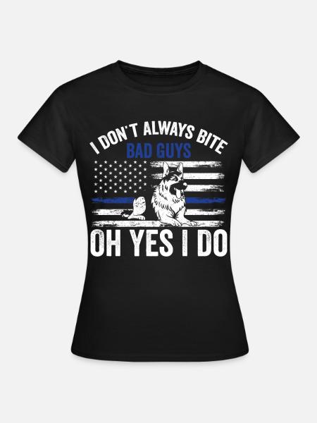 Polizeibeamter Polizeihund - Frauen T-Shirt - Schwarz