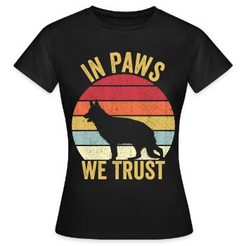 Policier Chien Police Vintage - T-shirt Femme - noir - Devant - AI Model Female 172 dark (172cm)