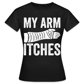 Gebrochener Arm - Frauen T-Shirt - Schwarz - Vorne - AI Model Female 172 dark (172cm)