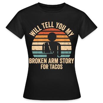 Gebrochener Arm - Frauen T-Shirt - Schwarz - Vorne - AI Model Female 172 dark (172cm)