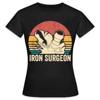 Iron Surgeon Welder Welding Vintage - Women's T-Shirt - black - Front - AI Model Female 172 dark (172cm)