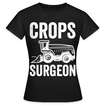 Crops Surgeon Farmer Agriculture - Women's T-Shirt - black - Front - AI Model Female 172 dark (172cm)