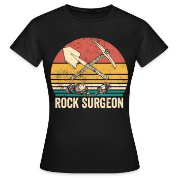Chirurgien des roches, géologue, chasseur de roches, chasseur de roches - T-shirt Femme - noir - Devant - AI Model Female 172 dark (172cm)
