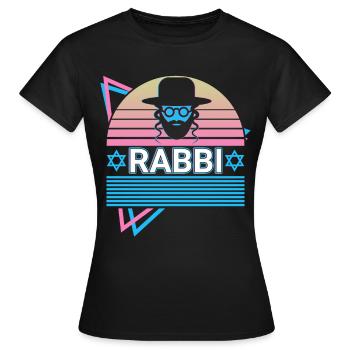 Rabbiner Jude Jüdisch Hebräisch Retro - Frauen T-Shirt - Schwarz - Vorne - AI Model Female 172 dark (172cm)