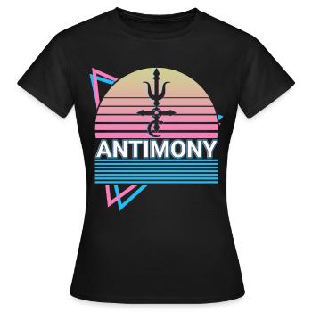 Antimoine Alchimie Rétro - T-shirt Femme - noir - Devant - AI Model Female 172 dark (172cm)