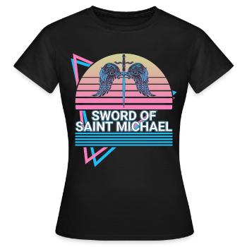 The Sword of Saint Michael - Women's T-Shirt - black - Front - AI Model Female 172 dark (172cm)