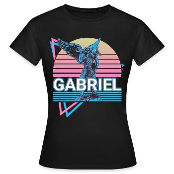 Gabriel Archange Rétro - T-shirt Femme - noir - Devant - AI Model Female 172 dark (172cm)