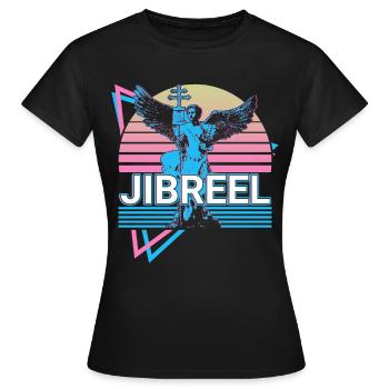 Jibrael Archange Rétro - T-shirt Femme - noir - Devant - AI Model Female 172 dark (172cm)
