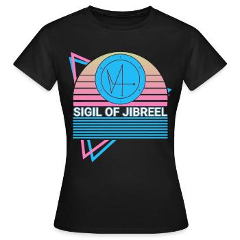 Sceau de Jibrael Archange Sceau Rétro - T-shirt Femme - noir - Devant - AI Model Female 172 dark (172cm)