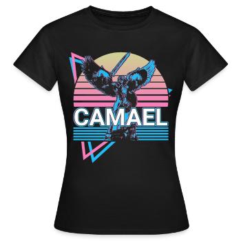 Camael Erzengel Khamuel Retro - Frauen T-Shirt - Schwarz - Vorne - AI Model Female 172 dark (172cm)