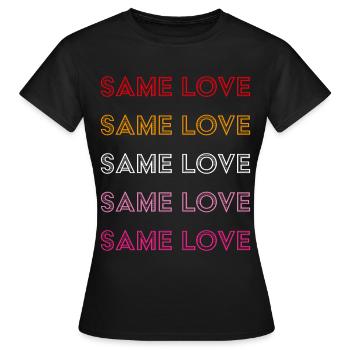 Même amour lesbienne lesbienne gay gay - T-shirt Femme - noir - Devant - AI Model Female 172 dark (172cm)